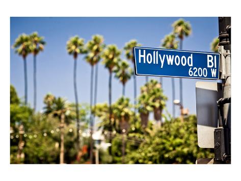 Los Angeles Street Sign Reproduction Street Sign Hollywood Boulevard