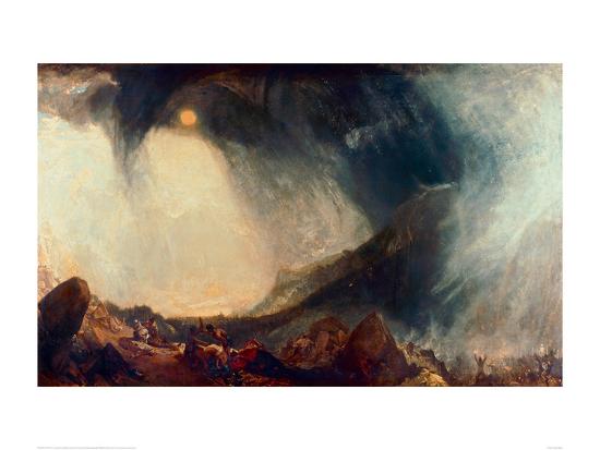 �Snowstorm, Hannibal and his Army Crossing the Alps� Giclee Print J