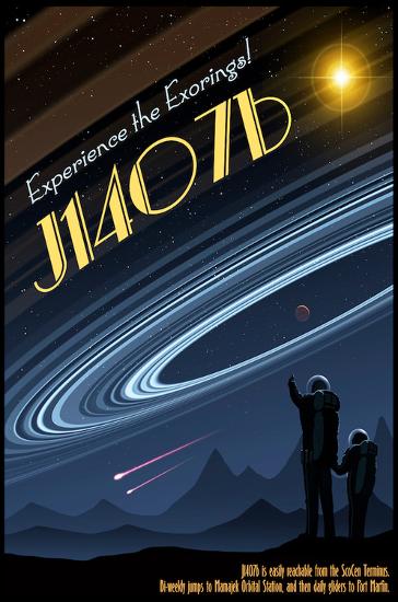 J1407B Space Travel Print by Lynx Art Collection at ...
