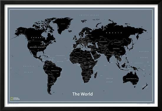 National Geographic Modern World Map Poster Allposters Com