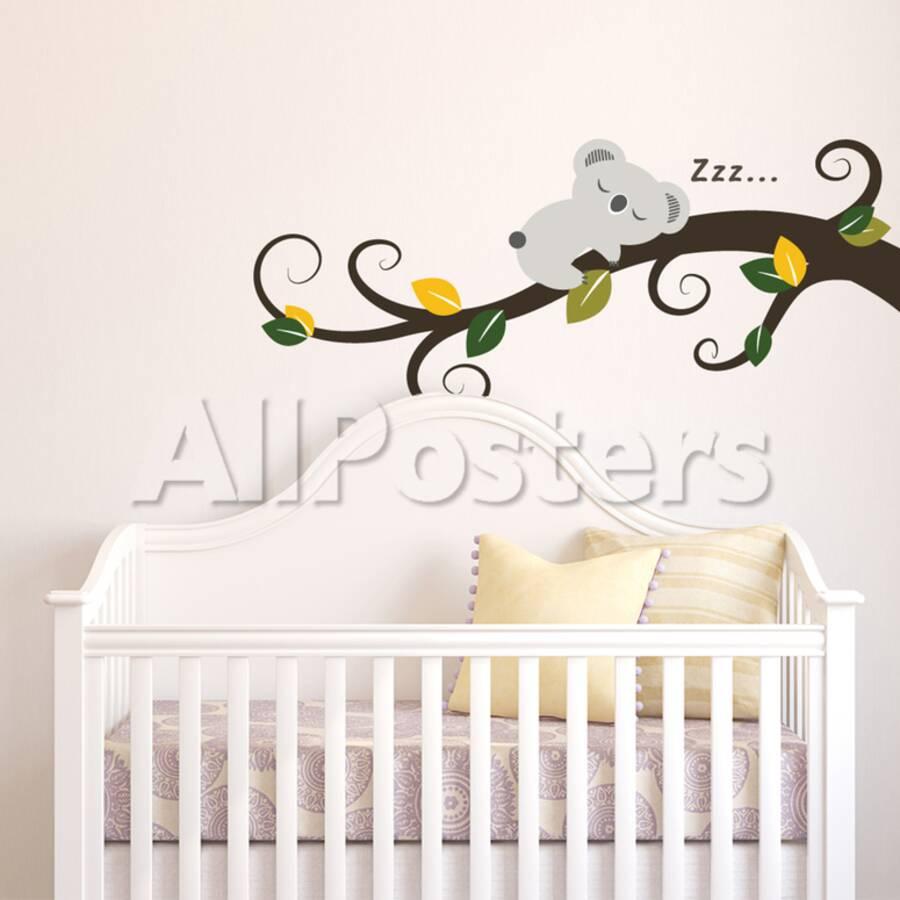Sleeping Koala And Tree Branch Wall Decal At Allposters Com
