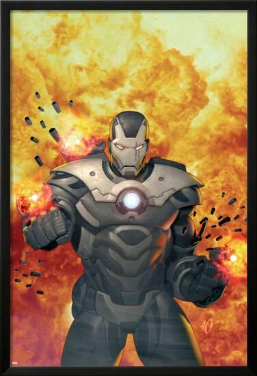 Iron Man 20 No7 Cover War Machine Standing And Flaming