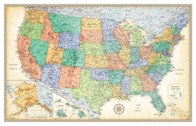 Rand Mcnally Laminated Classic United States Map Prints at ...