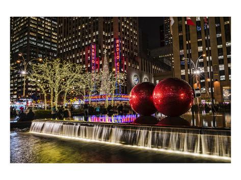 'Christmas Radio City Music Hall' Premium Giclee Print - | AllPosters.com