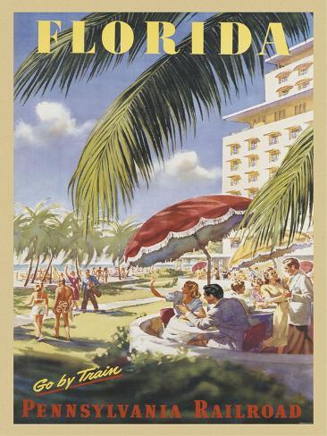 Washington D.C Go By Train Pennsylvania Railroad Travel Advertisement Poster