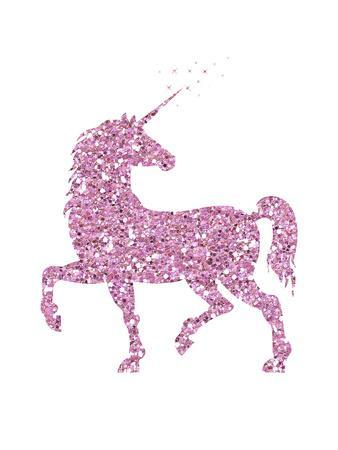 pink glitter unicorn print