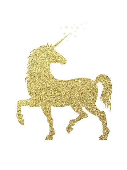 Gold Glitter Unicorn Prints by Peach & Gold at AllPosters.com