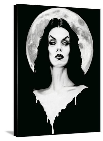 Vampira Dark Goddess Of Horror Stretched Canvas Print Shayne Of The Dead Allposters Com