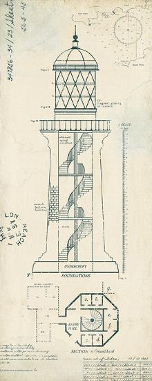 'Lighthouse Plans I' Prints - The Vintage Collection ...