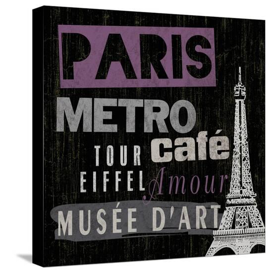 'City of Paris' Stretched Canvas Print - Tom Frazier | AllPosters.com