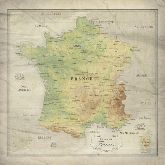 Carte De France Giclee Print The Vintage Collection Allposters Com