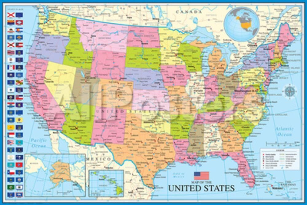 Map Of The United States With State Flags Prints at AllPosters.com Map Of The United States With State Flags Prints at AllPosters.com