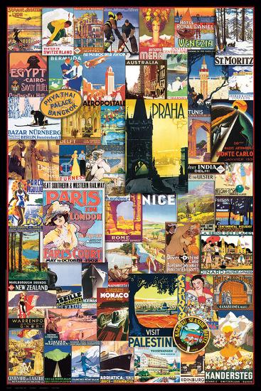 Vintage World Travel Ads Collage Posters Allposters Com