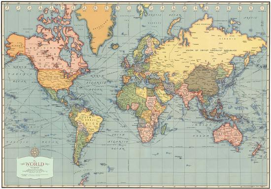 mondo moderno modern world world map print at allposterscom