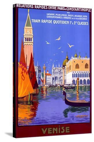 Venice Venise by Train Italy Vintage Art Travel Advertisement Poster Print