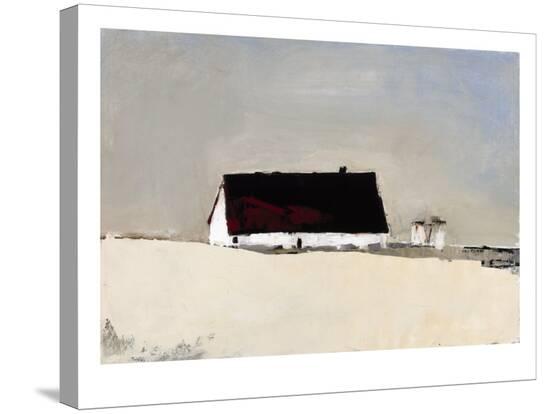 Big Barn And Silos Stretched Canvas Print By Sandra Pratt At