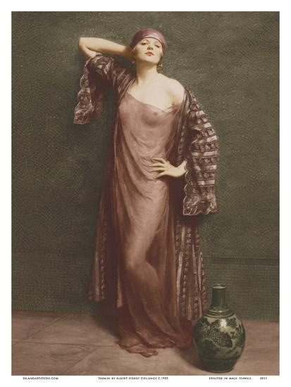 Yasmin, Portrait - Classic Vintage French Nude - Hand-Colored Tinted Art