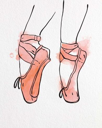 orange ballet shoes