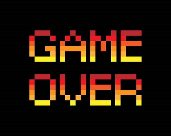 Game Over Red Prints By Color Me Happy At