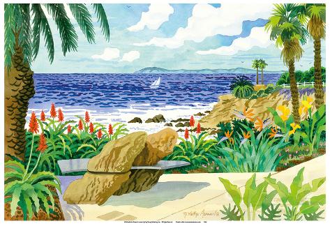 Rock Pile Carve Bench At Heisler Park Laguna Beach California