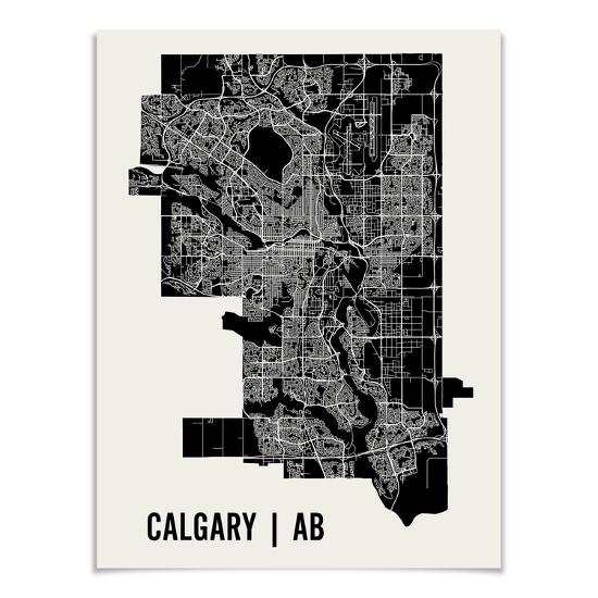 'Calgary Map Art Print' Prints