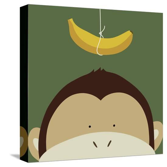 'Peek-a-Boo Monkey' Stretched Canvas Print - Yuko Lau | AllPosters.com
