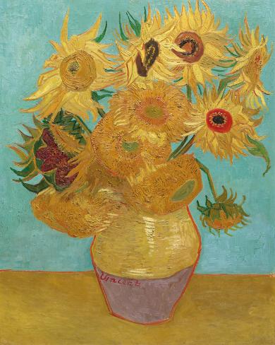 'Still Life, Vase with Twelve Sunflowers, January 1889' Giclee Print