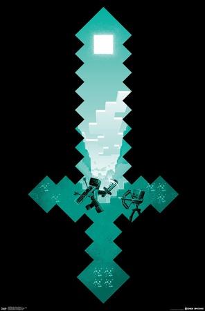 Minecraft Diamond Sword Posters Allposters Com Minecraft Diamond Sword Posters Allposters Com