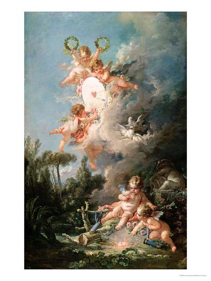 Cupid S Target From Les Amours Des Dieux 1758 Giclee Print Francois Boucher Allposters Com