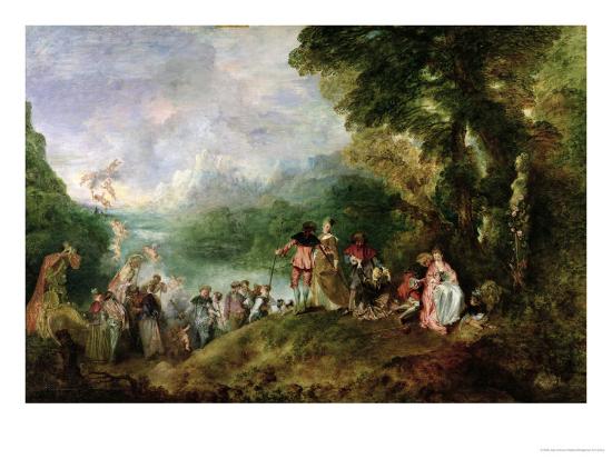 'Embarkation for Cythera, 1717' Giclee Print Jean