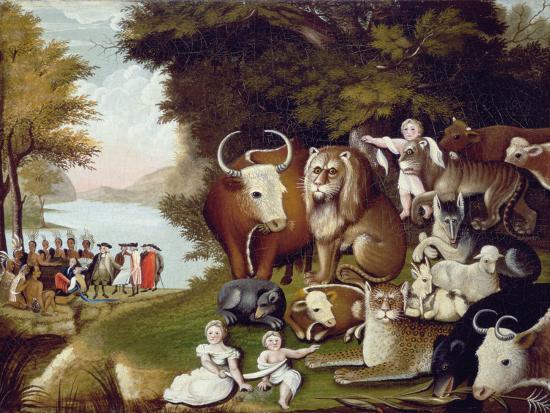 Image result for The peaceable Kingdom by Edward Hicks