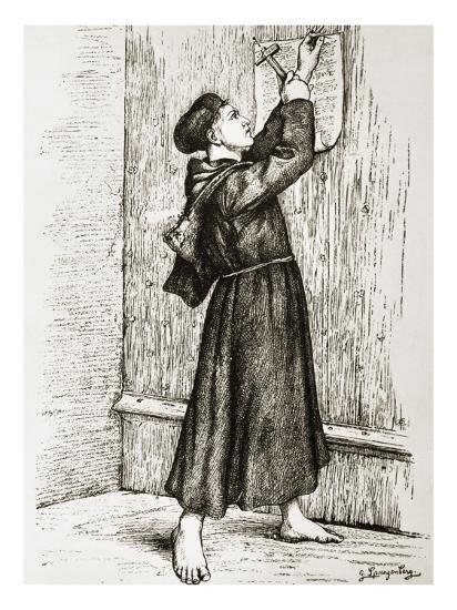 martin luther posting his 95 theses giclee print at allposters com