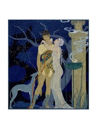 Venus and Adonis Giclee Print by Georges Barbier at AllPosters.com