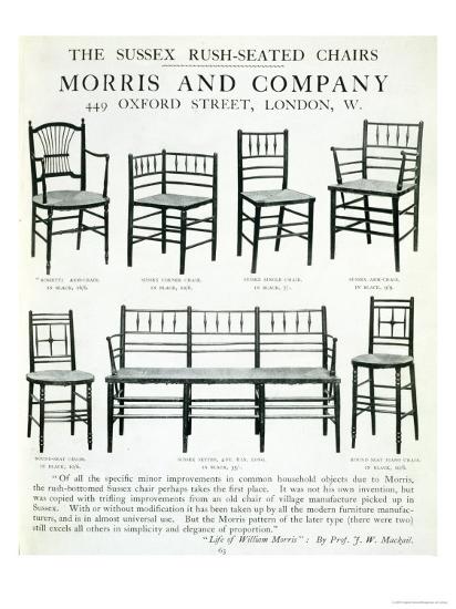 The Sussex Rush Seated Chairs Made By Morris And Company