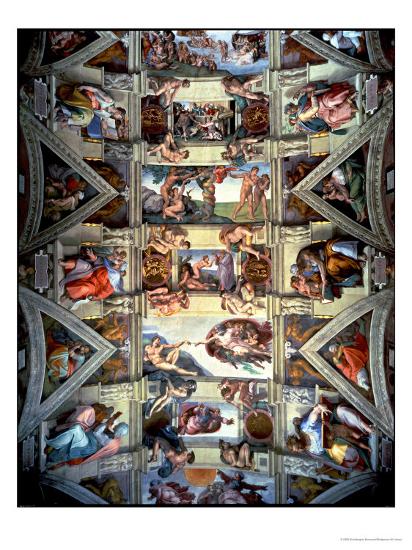 Sistine Chapel Ceiling And Lunettes 1508 12