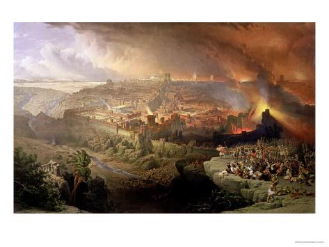 The Destruction of Jerusalem in 70 AD Giclee Print by David Roberts at ...