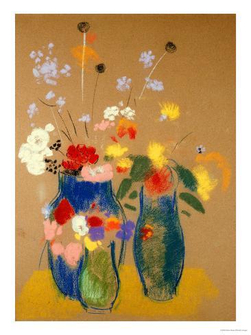 Vase of Flowers 1914 by Odilon Redon Art Print Floral Flower Poster 11x14