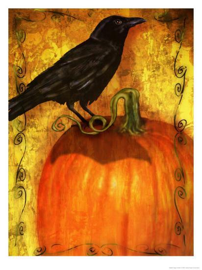 crow standing on pumpkin poster at allposters com free printable business signs