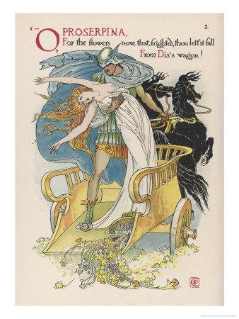 'Persephone is Abducted by Hades' Giclee Print - Walter Crane