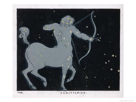 'The Constellation of Sagittarius Half Man and Half Horse with a Bow