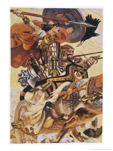 Cuchulain Cu Chulainn Rides His Chariot Into Battle