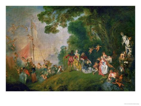 Canvas Print Poster Art The Embarkation for Cythera Jean-Antoine Watteau