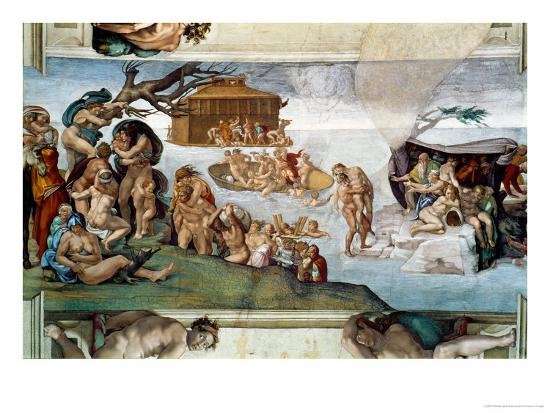 The Sistine Chapel Ceiling Frescos After Restoration Giclee Print