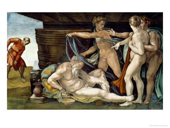 The Sistine Chapel Ceiling Frescos After Restoration Giclee Print