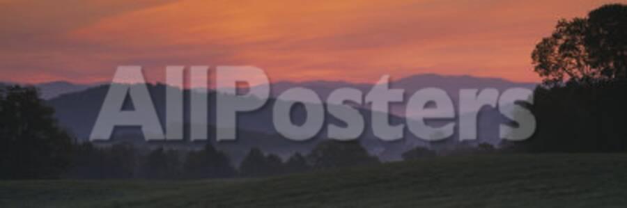 Fog Over Hills Caledonia County Vermont New England Usa -