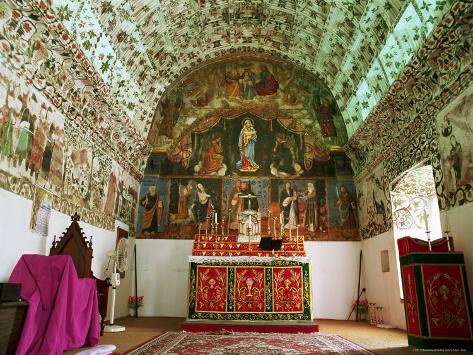 Syrian Christian Church Cheria Palli Small St Mary S Side Wall And Barrel Vault Paintings