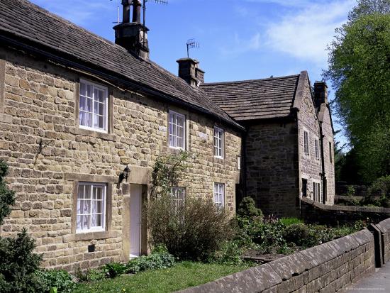 Rose And Plague Cottages Eyam Derbyshire England United