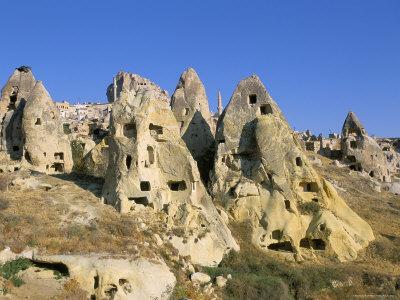 'Houses in Rock Formations, Cappadocia, Anatolia, Turkey' Photographic ...