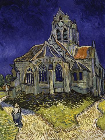 NEW Fine Arts Poster Vincent Van Gogh 1890 Church in Auvers-sur-Oise