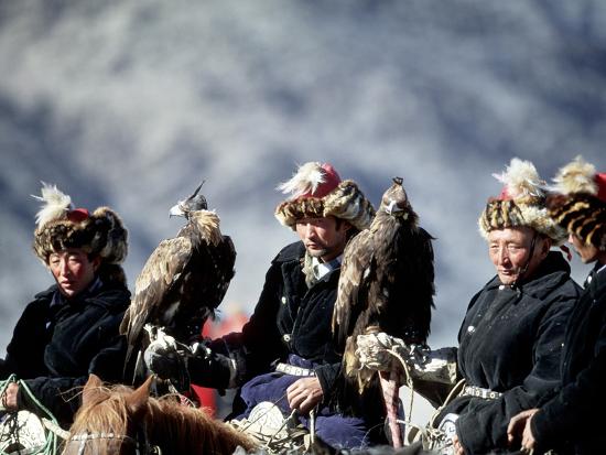 Eagle Hunters At The Golden Eagle Festival Mongolia